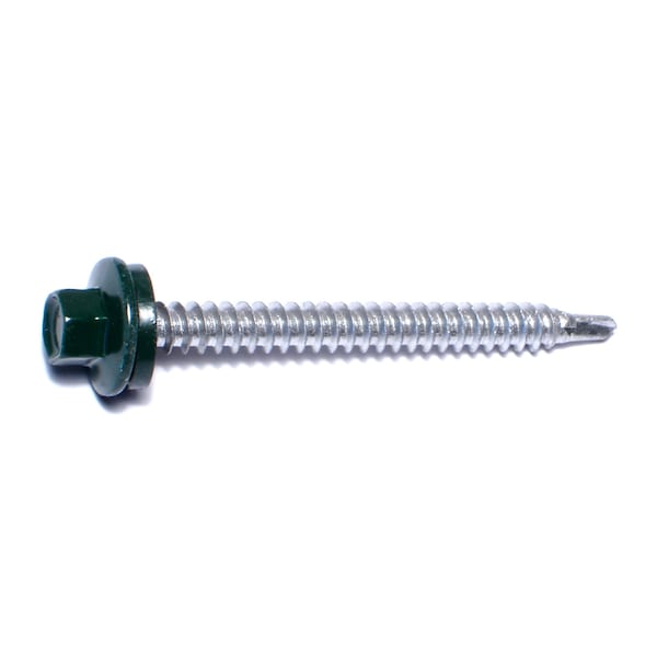 Buildright Self-Drilling Screw, #10 x 2 in, Painted Steel